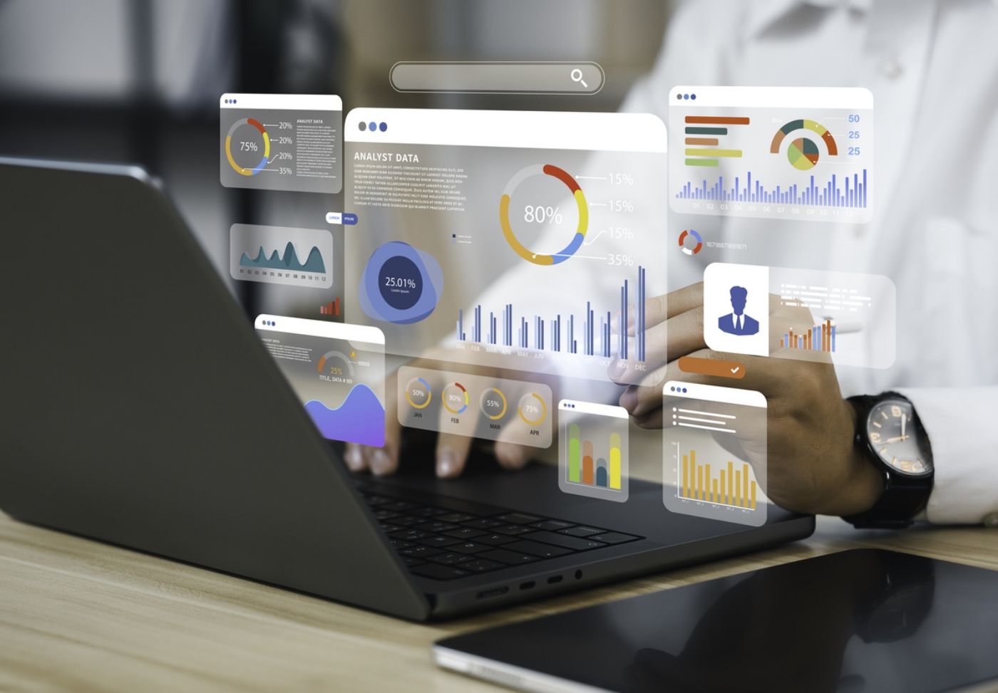 データ分析モニターとタイピング